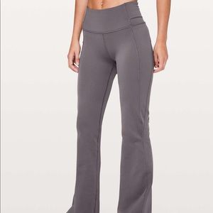 Lululemon groove flare pant (gray/purple)